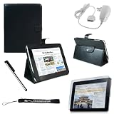 Proffesional Office Portfolio with Horizontal stand, Melrose Leather Horizontal Flip iPad Case for the Apple iPad Wifi / 3G Model 16GB, 32GB, 64GB with Extra Pocket for Miscellaneous Accessories + Includes a eBigValue (TM) Determination Hand Strap Key Chain + Includes a Full Durable iPad Anti-Glare Screen Protector + Includes a Home Wall Charger for Apple iPad + Includes a Silver Graphic Designer Stylus Pen