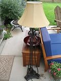 Premium Outdoor Lighting: Bronze Floor Lamp and Shade