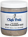 Chef's Pride Beef Flavored Base, Low Sodium, 16-Ounce Tubs (Pack of 12)