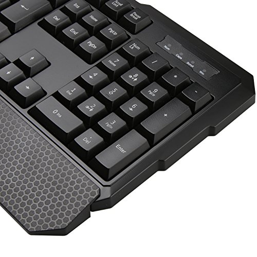 Kraken LED Illuminated Gaming Keyboard and Mouse Set, WaterResistant Design, US layout