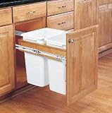 Wood Classics 14-1/2 wide Pull-Out Waste Container, Two 35 Quart