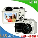 GE Power Pro X5-WH 14 MP with 15 x Optical Zoom Digital Camera(white)+8GB SD Card + Camera Bag(M) + Table Tripod + 3 pieces Cleaning Kit + SD Card Reader