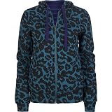 EZEKIEL Leopard Womens Reversible Hoodie - Teal Blue