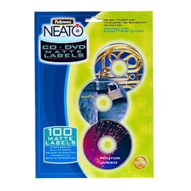 CD/DVD Matte Labels 100pk