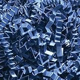 1/2 LB Crinkle Cut Paper Shred - Navy Blue - Gift Basket Filling by Uline