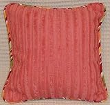 Crayon Russet Chenille Pillow with Stripe Cord