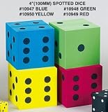 Koplow 100mm d6 Foam Dice, Green with Black pips