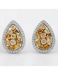 CleverEves 3.ctw SI1-SI2 Color G-H Diamonds 14K Gold Earrings