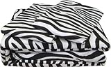 4pc Zebra Stripes Animal Print Bedding Full Sheet Set