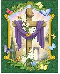 Advent Calendar (Easter) - Lenten Cross with Bible Text