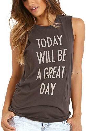 Daydreamer Today Will Be Great Timeless Muscle Tank Coal
