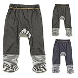 (スパンキーキッズ) spunky kids デニム裏毛起毛 ボーダーパンツ 90cm ブラック