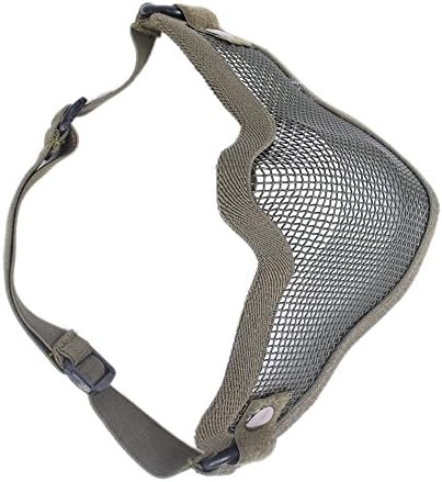 EzDeal Tactical Face Mask Half Mask Protector Outdoor Field Half Face Protective Mask Green
