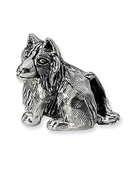 Sterling Silver Reflection Beads Collection Shetland Sheepdog Bead Charm 4mm Hole (fits 3mm European Style Charm Bracelets)