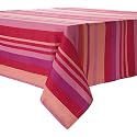 Deco Stripe Tablecloth - Rose (60x84")