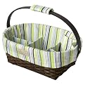 SaraBear Diaper Caddy- Green/Blue Striped