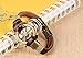 Flongo Retro Bronze Helm Men's Leather Wrap Bracelet, Best Gift, 8 inch Chain
