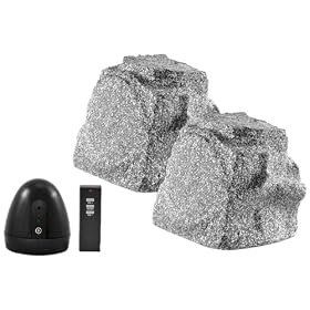 OSD Audio WR150 Wireless Outdoor 2.4GHz Rock Speaker Pair (Grey)