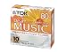 TDK 音楽用CD-R 80分 インクジェットプリンタ対応(パールカラー・ワイド印刷仕様) 10枚パック CD-RDE80PPX10Nの画像
