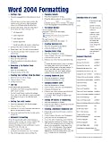 Mac Word 2004 Formatting Quick Reference Guide (Cheat Sheet of Instructions, Tips & Shortcuts - Laminated)