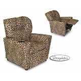 Cup Holder All Cheetah Print Micro Suede Kids Recliner