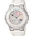 Casio Women's BGA116-7B Baby G Multi Color Dial and White Resin Strap Watch