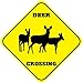 Deer Crossing Funny Metal Aluminum Novelty Sign