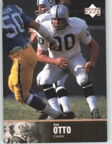 1997 Upper Deck Legends Football Card # 57 Jim Otto - Oakland Raiders - NFL Trading Card in Screw Down Case
