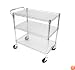 Seville Classics SHE18304 18-Inch by 34-Inch by 33-1/2-Inch Industrial All-Purpose Utility Cart, Chrome