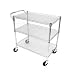 Seville Classics SHE18304 18-Inch by 34-Inch by 33-1/2-Inch Industrial All-Purpose Utility Cart, Chrome