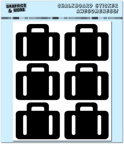 Briefcase Suitcase Travel - Bon Voyage - 4 Sheets of Chalkboard Vinyl Stickers - Container Bin Labels Drink Markers