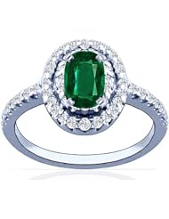 Platinum Cushion Cut Emerald Ring With Sidestones (GIA Certificate)
