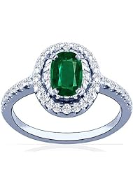 18K White Gold Cushion Cut Emerald Ring With Sidestones (GIA Certificate)
