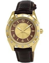 JBW Womens J6261LE Giana Unique Monotone Leather Diamond Watch