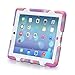 TRAVELLOR New Hot Item Ipad 2/3/4 Case Silicone Plastic Dual Protective Back Cover Kid Proof Extreme Duty Case Standing Case for Ipad,ipad 4,ipad 3,ipad 2 Rainproof Sandproof Dirtproof Shockproof- Multiple Color Options (PINK CAMO/WHITE)