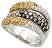 14k White Gold Ring, w/ 1.50 Carats White & Chocolate Brilliant Cut Diamonds, 1/2\