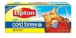 Lipton, Black Tea, Cold Brew, Pitcher Size, Tea Bags, 22-Count Boxes (Pack of 12)