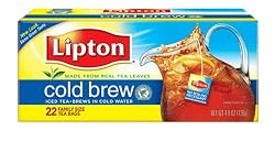 Lipton, Black Tea, Cold Brew, Pitcher Size, Tea Bags, 22-Count Boxes (Pack of 12)