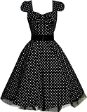#3: Pretty Kitty Fashion 50s Polka Dot Schwarz Weiß Cocktail Kleid