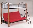 Delightful Twin/Full Convertible Futon Bunk Bed