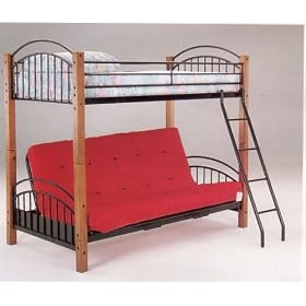Delightful Twin/Full Convertible Futon Bunk Bed