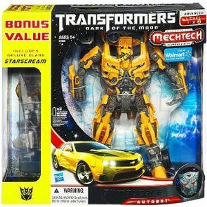 Transformers 3 Dark Of The Moon Exclusive Leader Class Mechtech Action Figure Bumblebee Includes Deluxe Class Starscream Vehicle