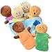 Constructive Playthings CP-039 Soft Expression Baby Dolls with 6 Different Emotions, Sleeping Sacks, and Carrying Purse (Pack of 6)