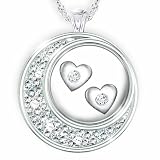 Sterling Silver And Diamond Pendant Necklace: I Love You To The Moon And Back by The Bradford Exchange
