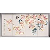 Oriental Furniture Fine Japanese Style Furniture and Art, 36 by 72-Inch Shing Huo Plum Blossoms Oriental Wall Painting
