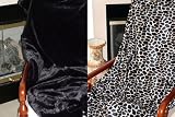 Giraffe with Black Cuddle Fur | Faux Fur Throw | 60 Inches by 70 Inches
