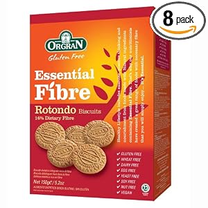 Orgran Essential Fiber Rotondo Biscuits with 16% Dietary Fiber, 5.2-Ounce Boxes (Pack of 8) $13.2