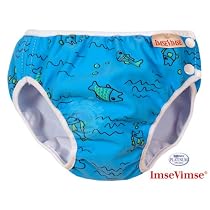 ImseVimse Schwimmwindeln f&uuml;r Jungen 7-10 kg / M wasserblaue Fische