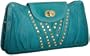 Treesje Studded Metro Clutch,Turquoise,one size