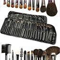 Beautify - Kit Pinceau Brosse Cosm&eacute;tique Maquillage avec pochette imitation cuir 24 pi&egrave;ces